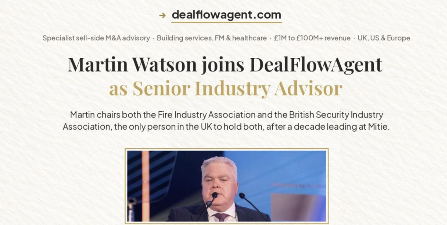 Martin Watson joins DealFlowAgent announcement cover