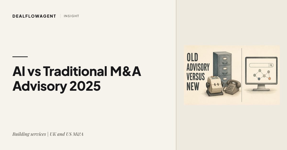 AI vs Traditional M&A Advisory: Why Technology is Revolutionizing Business Sales in 2025