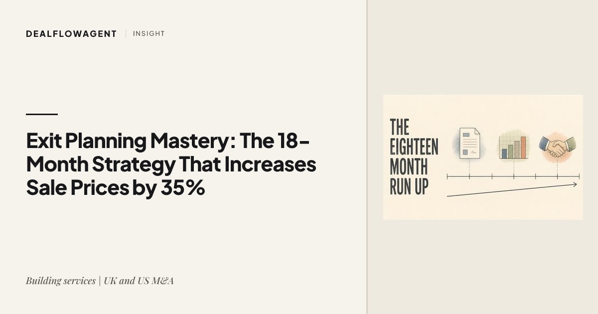 Exit Planning Mastery: The 18-Month Strategy That Increases Sale Prices by 35%