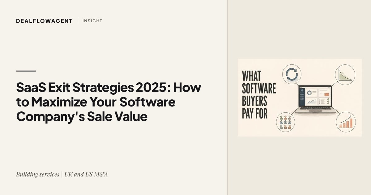 SaaS Exit Strategies 2025: How to Maximize Your Software Company's Sale Value