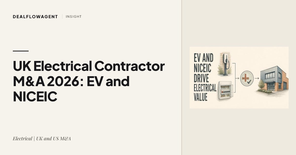 UK Electrical Contractor M&A 2026: EV and NICEIC