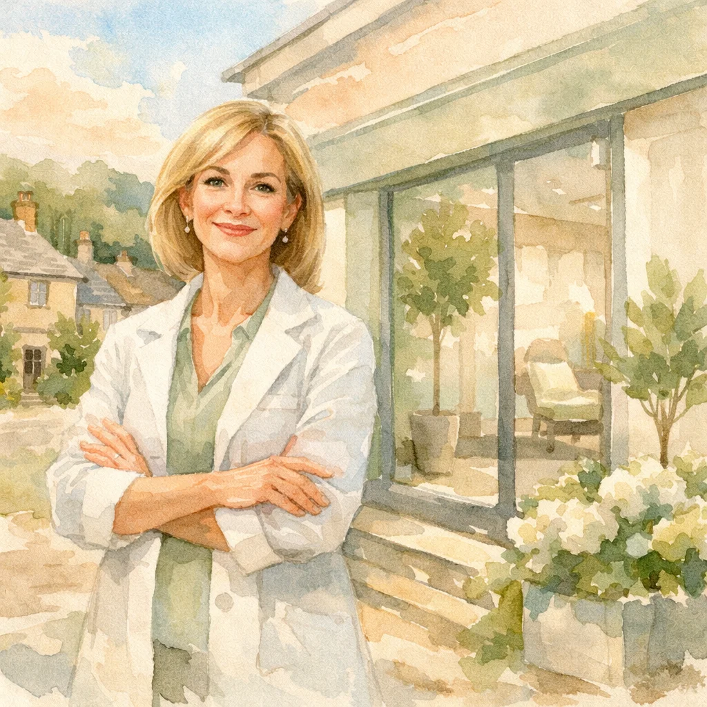 Specialist clinic owner reviewing business options